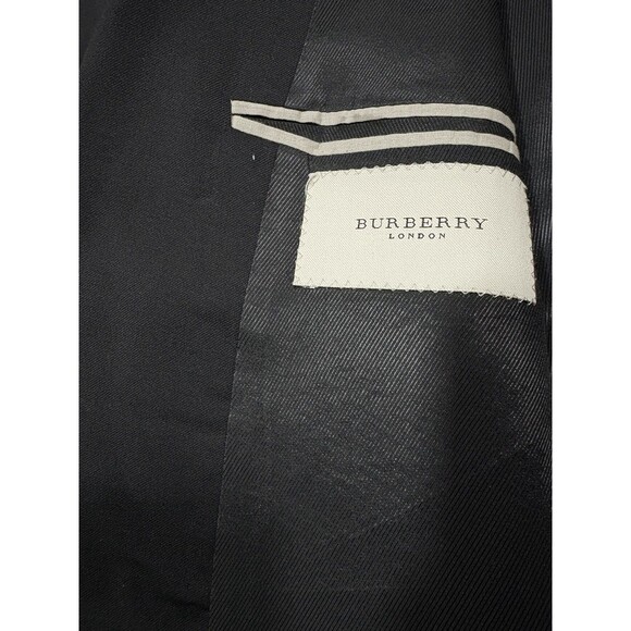 Burberry London Nice Elegant Blazer Jacket Mens Regular Wool Coat Black 46 R - Picture 6 of 7